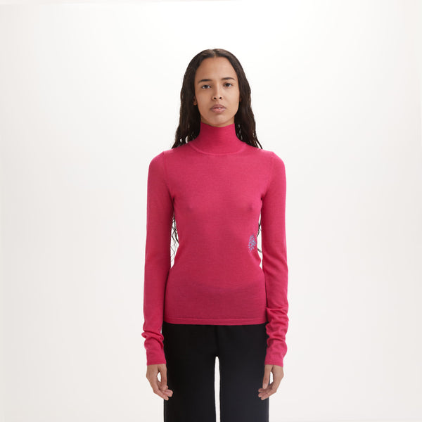 Zara neon pink outlet turtleneck